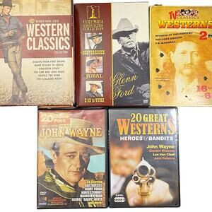 John Wayne DVD Lot of 5 Classic Movies Western Classics American Heroes Bandits